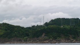 猪崎鼻の漁業無線アンテナ